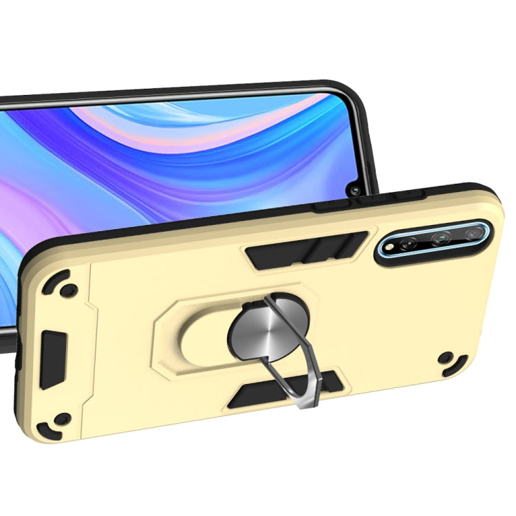 For Huawei Y8P(2020) 2 in 1 Armour Series PC + TPU Protective Case with Ring Holder