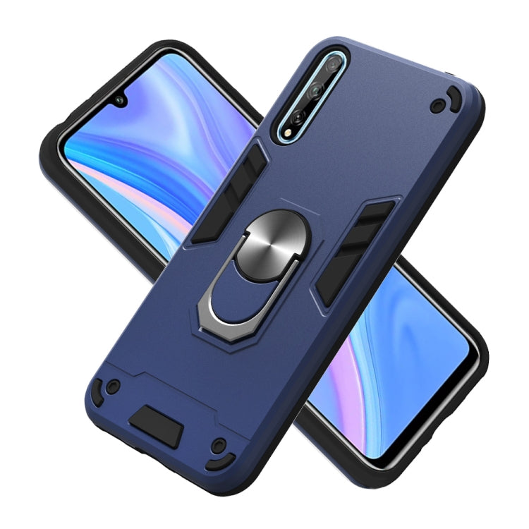 For Huawei Y8P(2020) 2 in 1 Armour Series PC + TPU Protective Case with Ring Holder
