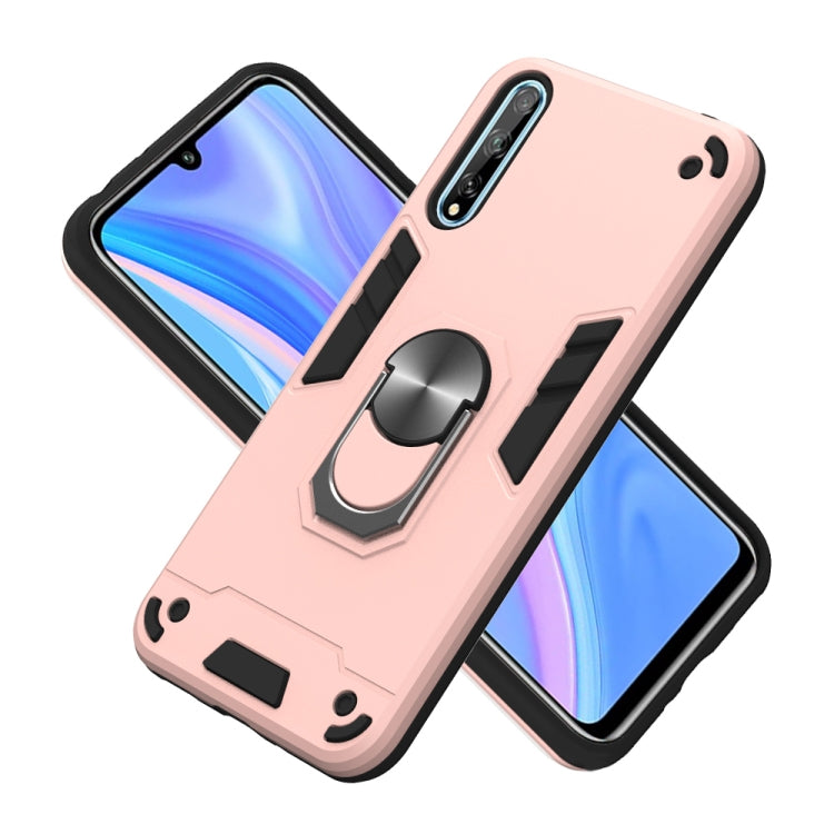 For Huawei Y8P(2020) 2 in 1 Armour Series PC + TPU Protective Case with Ring Holder