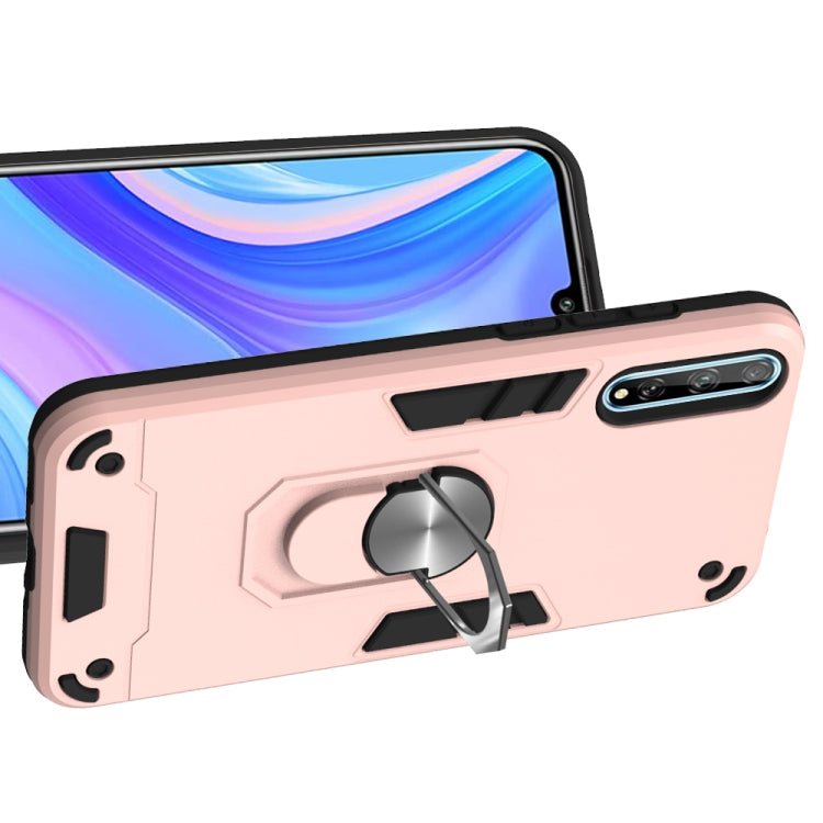 For Huawei Y8P(2020) 2 in 1 Armour Series PC + TPU Protective Case with Ring Holder