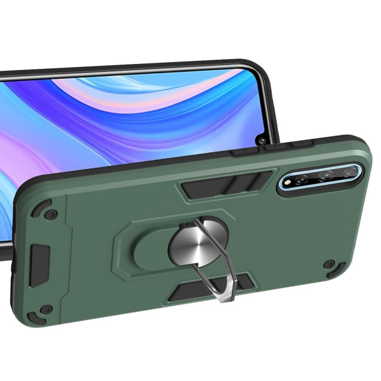 For Huawei Y8P(2020) 2 in 1 Armour Series PC + TPU Protective Case with Ring Holder
