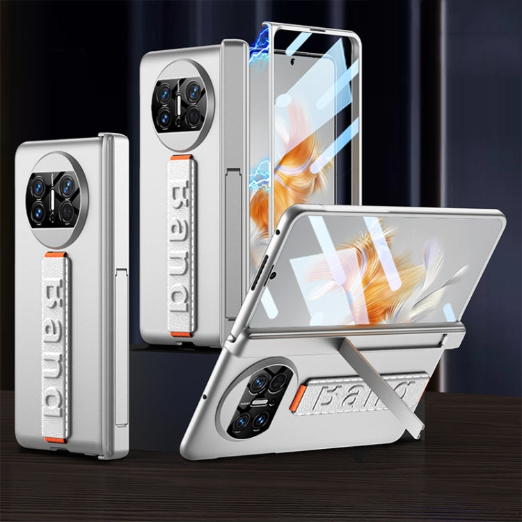 For Huawei Mate X3 GKK Magnetic Fold Hinge Phone Case with Wrist Strap