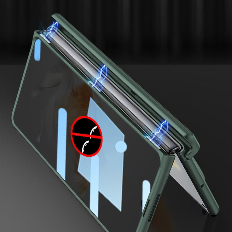 For Huawei Mate X3 GKK Privacy Magnetic Hinge Phone Case with Wrist Strap