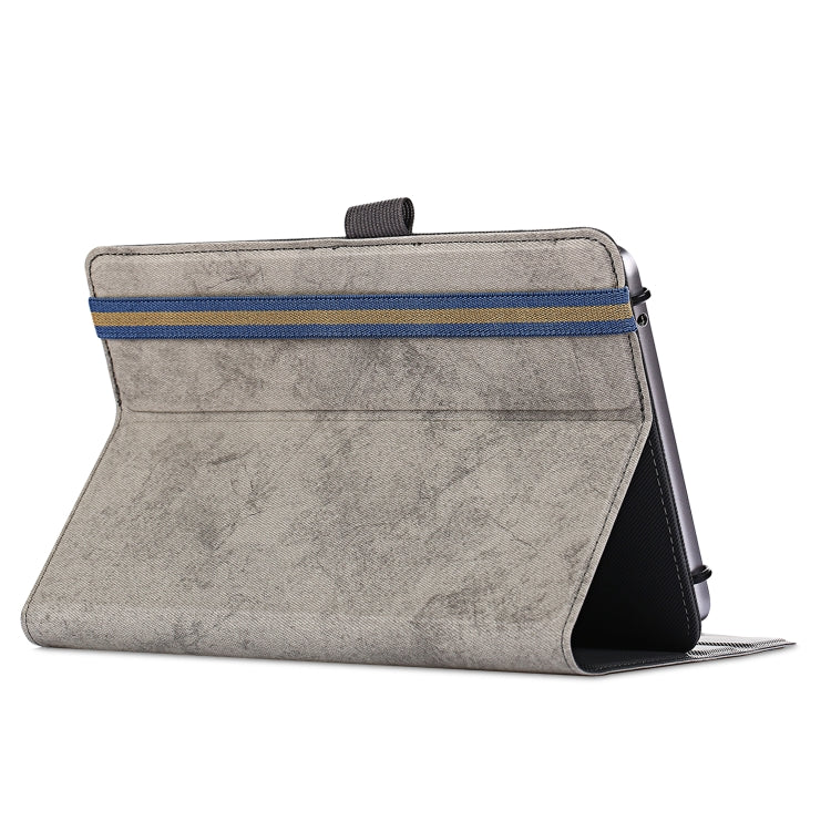 For 7-8 inch Marble Cloth Texture Horizontal Flip Universal Tablet PC Leather Case with Pen Slot & Holder