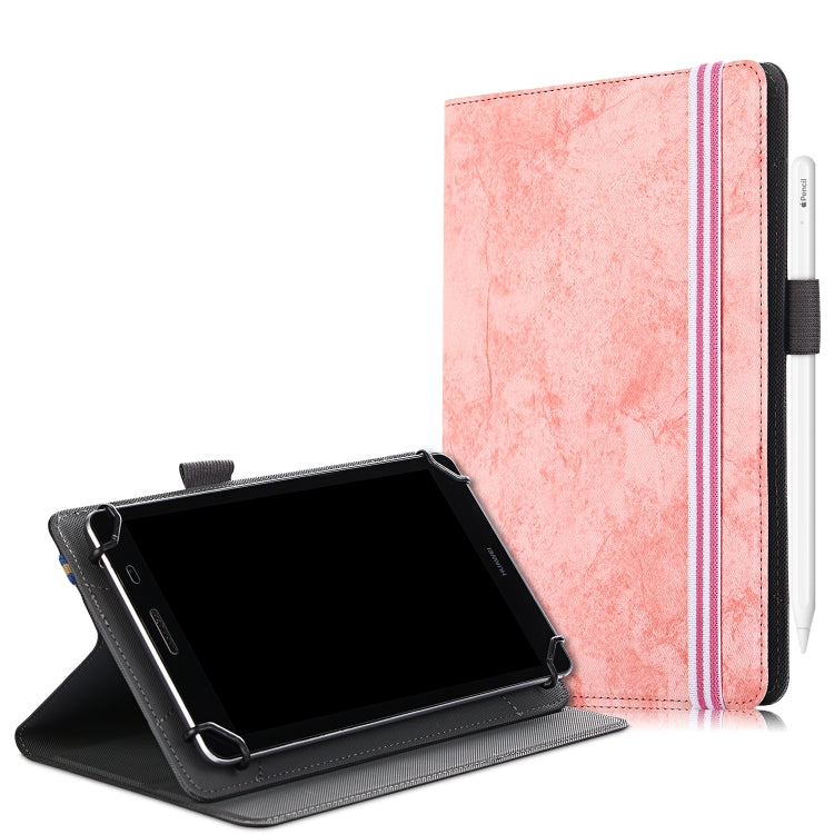 For 7-8 inch Marble Cloth Texture Horizontal Flip Universal Tablet PC Leather Case with Pen Slot & Holder