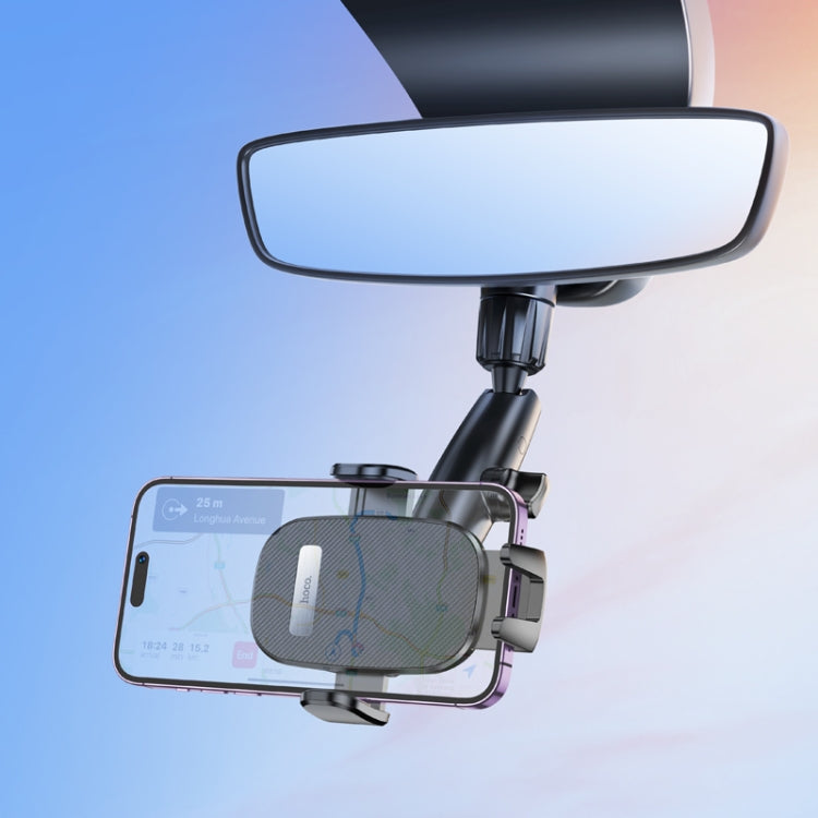 hoco H17 Waves Rearview Mirror Car Holder(Black)
