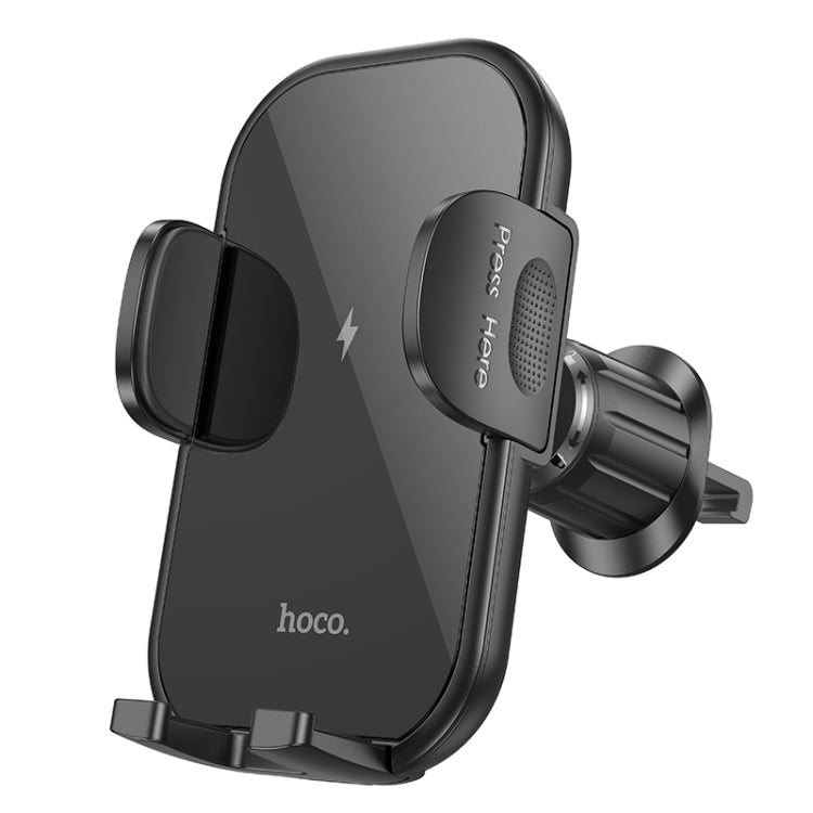 hoco HW4 Journey Wireless Fast Charging Air Outlet Car Holder(Black)