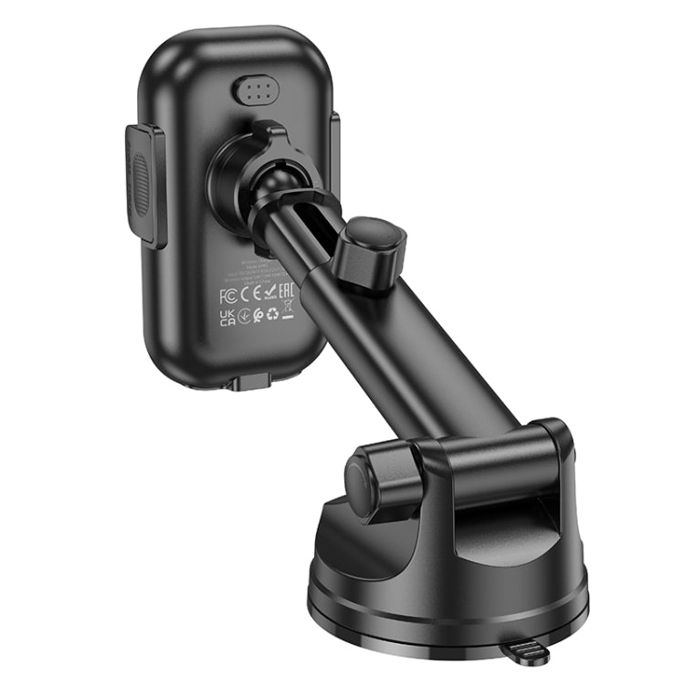 hoco HW5 Journey Wireless Fast Charging Center Console Car Holder(Black)