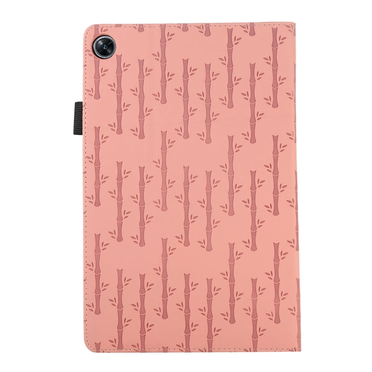 For Realme Pad 10.4 Lucky Bamboo Pattern Leather Tablet Case