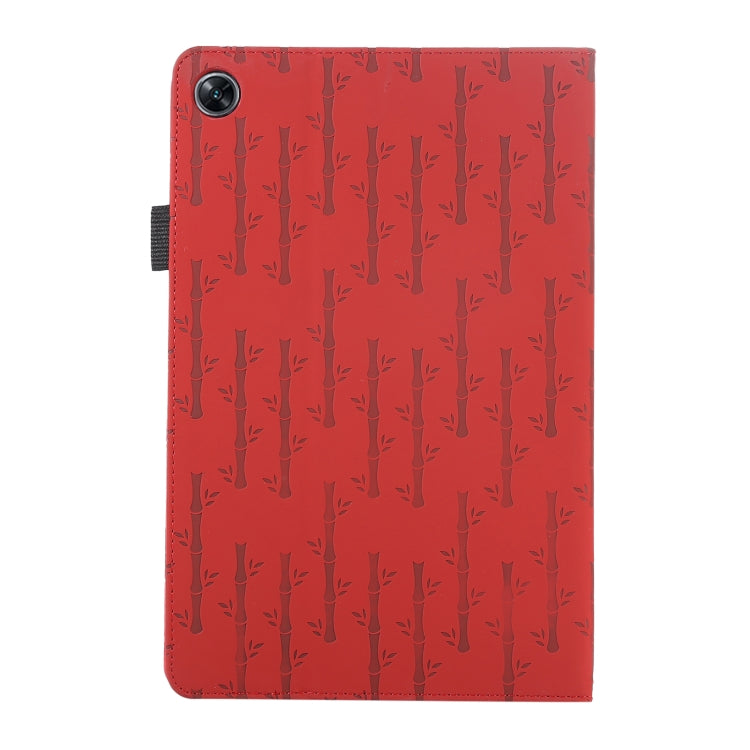 For Realme Pad 10.4 Lucky Bamboo Pattern Leather Tablet Case