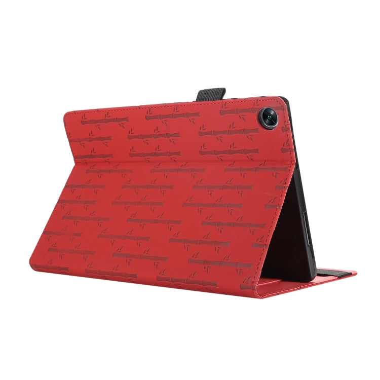 For Realme Pad 10.4 Lucky Bamboo Pattern Leather Tablet Case