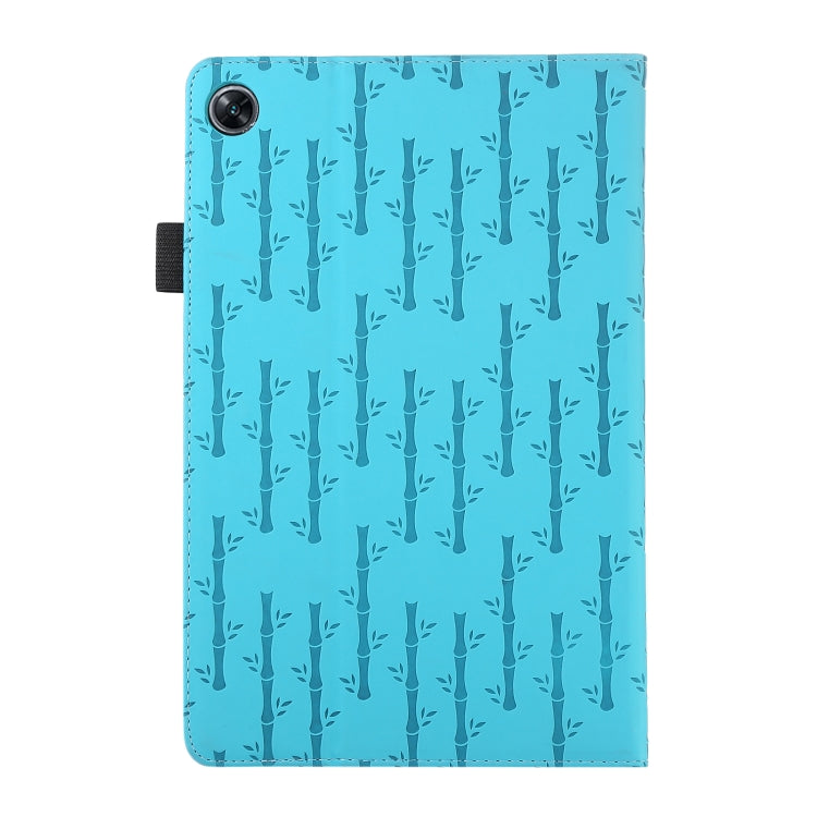 For Realme Pad 10.4 Lucky Bamboo Pattern Leather Tablet Case