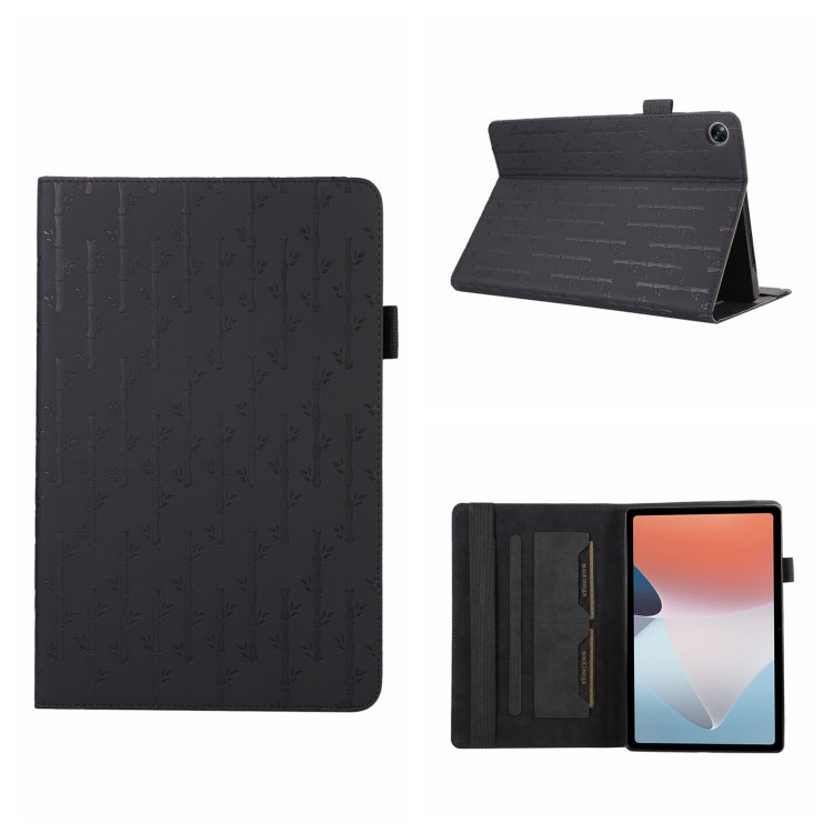 For Realme Pad 10.4 Lucky Bamboo Pattern Leather Tablet Case