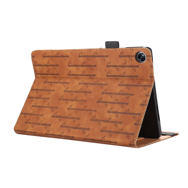 For Realme Pad 10.4 Lucky Bamboo Pattern Leather Tablet Case
