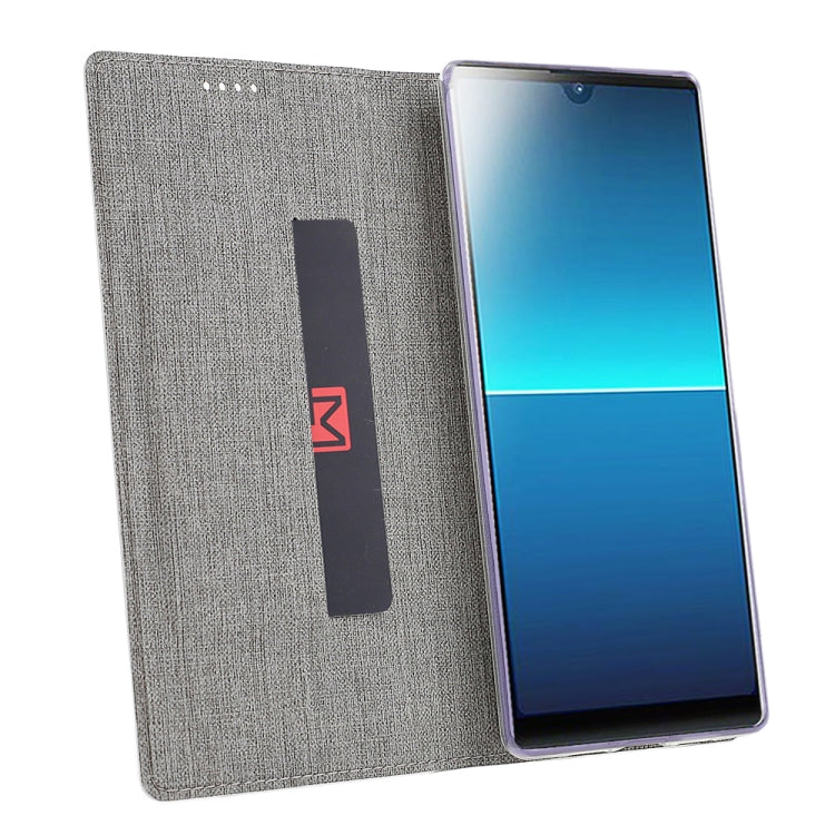 For Sony Xperia L4 ViLi Shockproof TPU + PU Horizontal Flip Protective Case with Card Slot & Holder