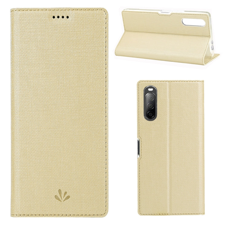 For Sony Xperia L4 ViLi Shockproof TPU + PU Horizontal Flip Protective Case with Card Slot & Holder