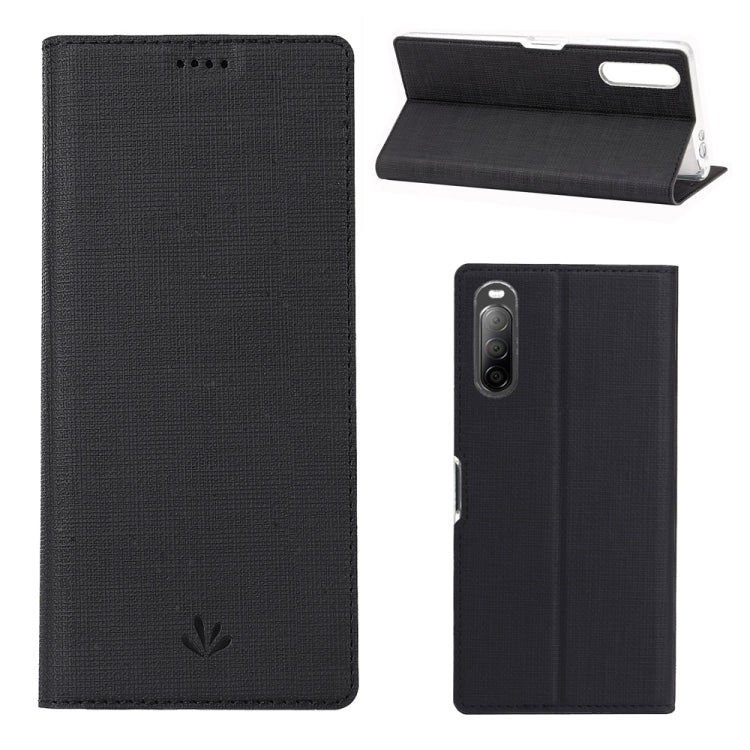 For Sony Xperia L4 ViLi Shockproof TPU + PU Horizontal Flip Protective Case with Card Slot & Holder