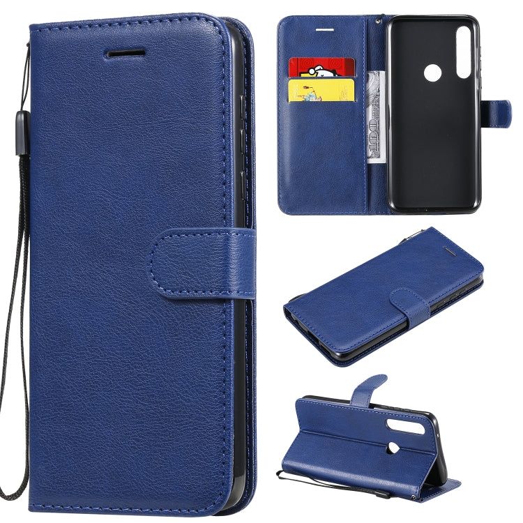 For Motorola Moto G Power Solid Color Horizontal Flip Protective Leather Case with Holder & Card Slots & Wallet & Lanyard