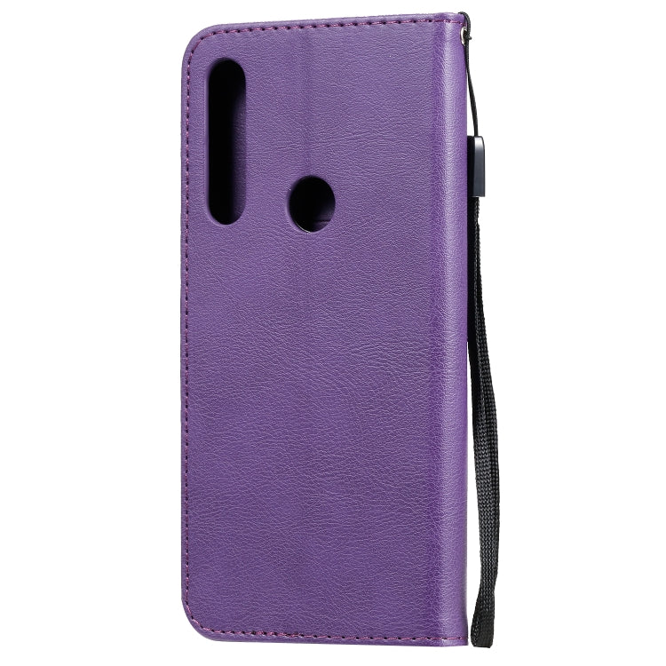 For Motorola Moto G Power Solid Color Horizontal Flip Protective Leather Case with Holder & Card Slots & Wallet & Lanyard