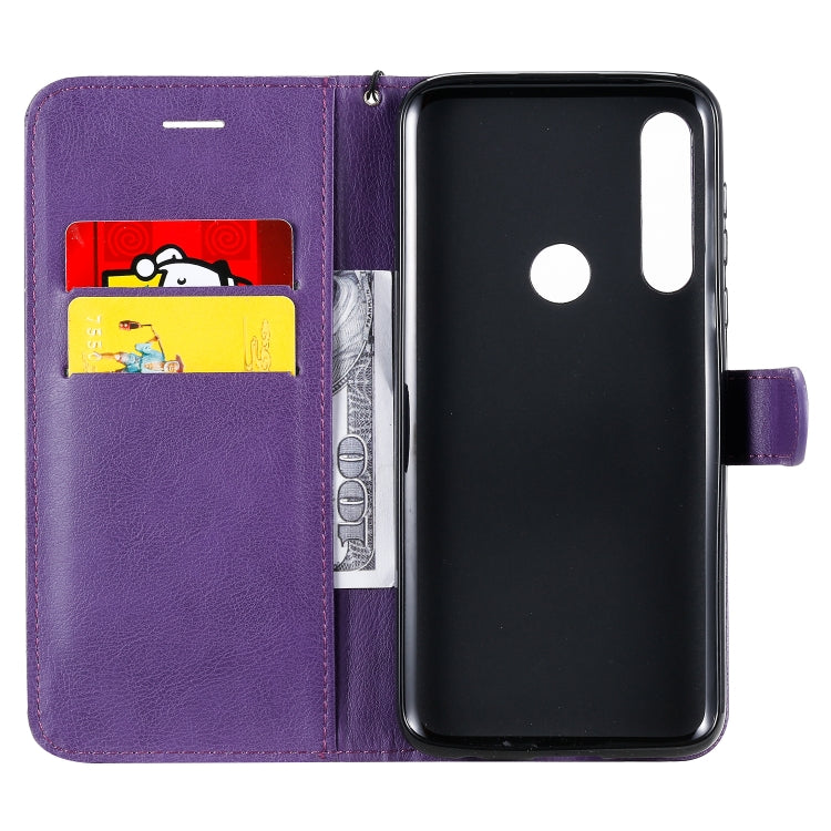For Motorola Moto G Power Solid Color Horizontal Flip Protective Leather Case with Holder & Card Slots & Wallet & Lanyard