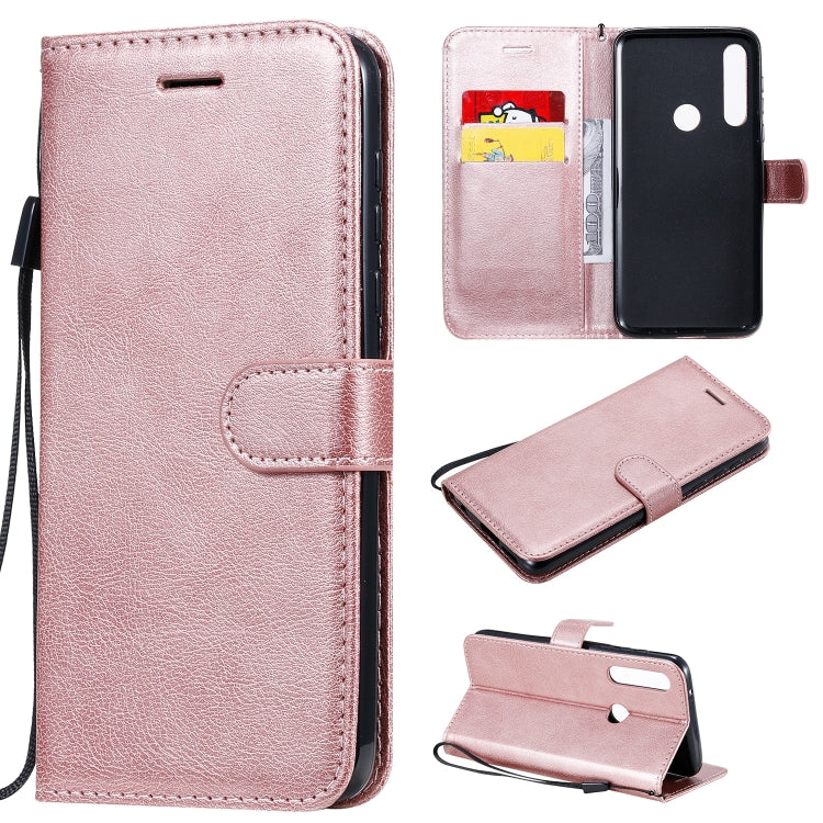 For Motorola Moto G Power Solid Color Horizontal Flip Protective Leather Case with Holder & Card Slots & Wallet & Lanyard