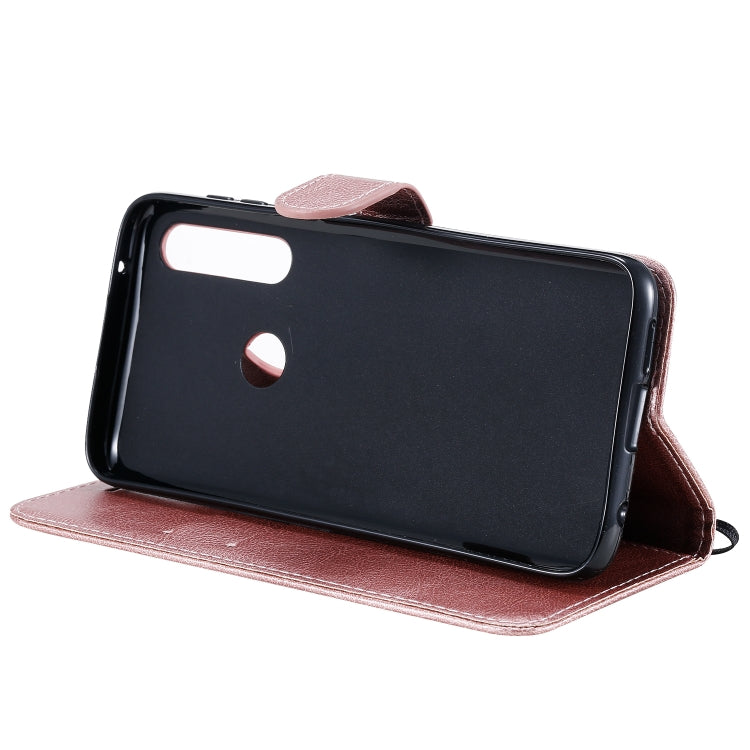 For Motorola Moto G Power Solid Color Horizontal Flip Protective Leather Case with Holder & Card Slots & Wallet & Lanyard