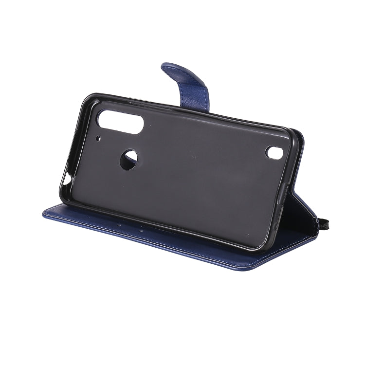 For Motorola Moto G8 Power Lite Solid Color Horizontal Flip Protective Leather Case with Holder & Card Slots & Wallet & Lanyard