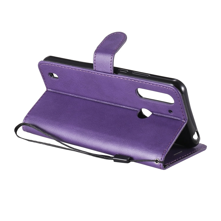 For Motorola Moto G8 Power Lite Solid Color Horizontal Flip Protective Leather Case with Holder & Card Slots & Wallet & Lanyard