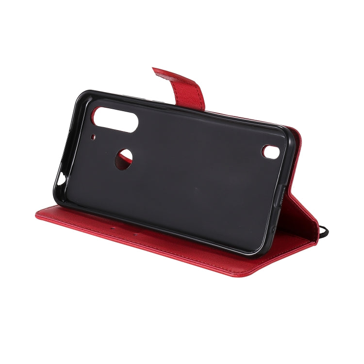 For Motorola Moto G8 Power Lite Solid Color Horizontal Flip Protective Leather Case with Holder & Card Slots & Wallet & Lanyard