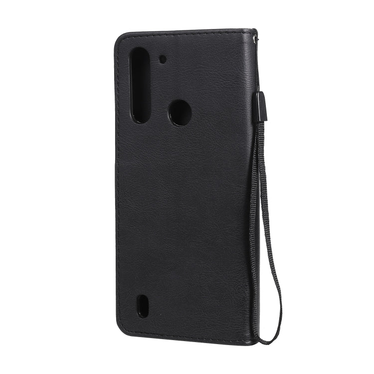 For Motorola Moto G8 Power Lite Solid Color Horizontal Flip Protective Leather Case with Holder & Card Slots & Wallet & Lanyard