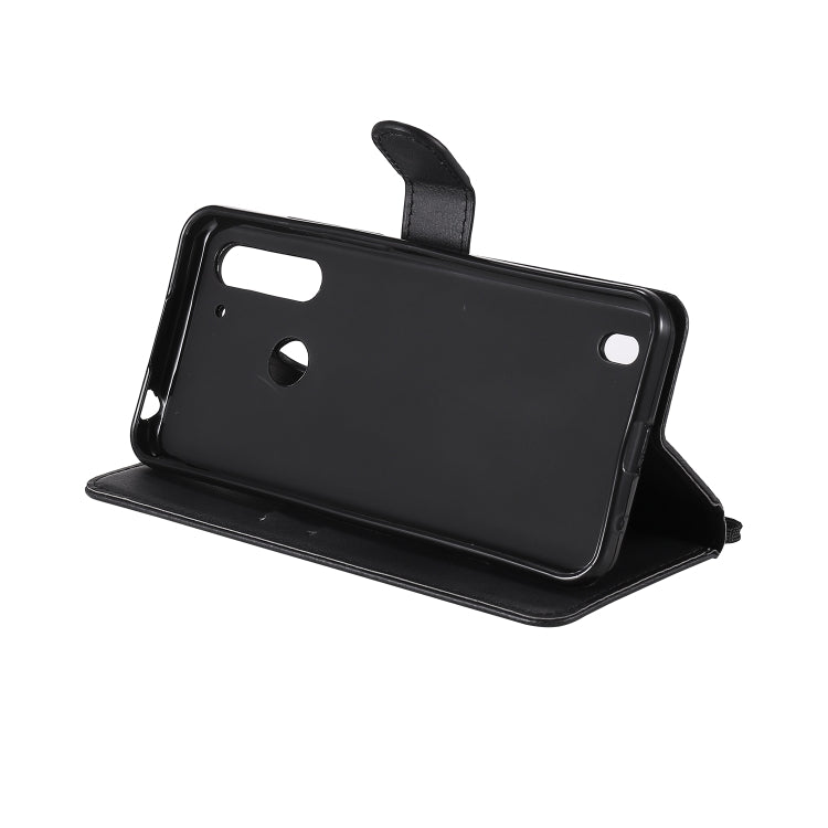 For Motorola Moto G8 Power Lite Solid Color Horizontal Flip Protective Leather Case with Holder & Card Slots & Wallet & Lanyard