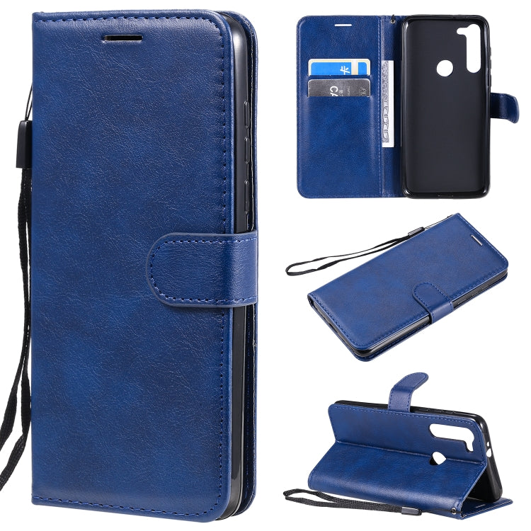 For Motorola Moto G8 Power Solid Color Horizontal Flip Protective Leather Case with Holder & Card Slots & Wallet & Lanyard