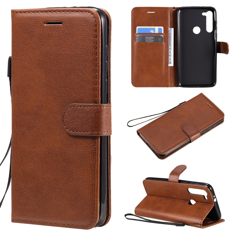 For Motorola Moto G8 Power Solid Color Horizontal Flip Protective Leather Case with Holder & Card Slots & Wallet & Lanyard