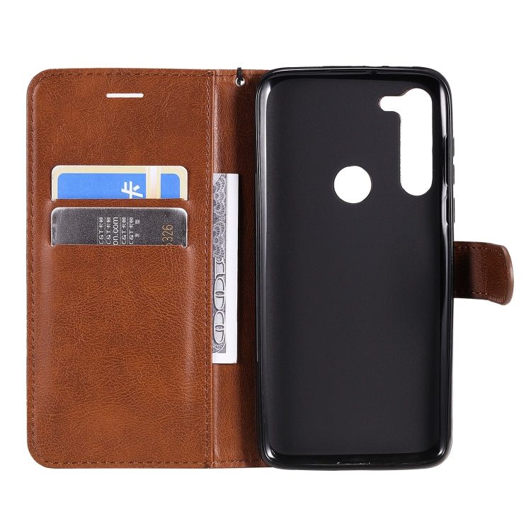 For Motorola Moto G8 Power Solid Color Horizontal Flip Protective Leather Case with Holder & Card Slots & Wallet & Lanyard