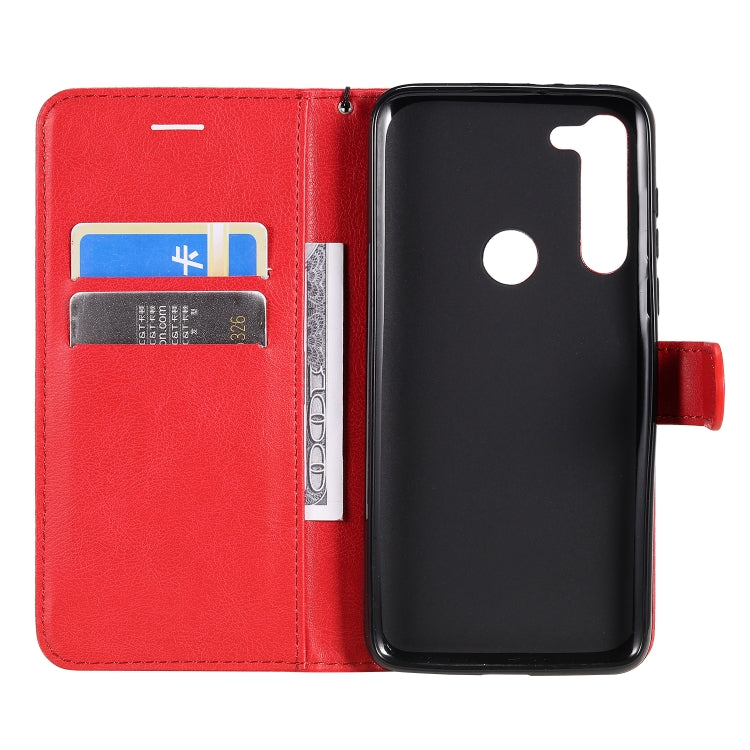 For Motorola Moto G8 Power Solid Color Horizontal Flip Protective Leather Case with Holder & Card Slots & Wallet & Lanyard