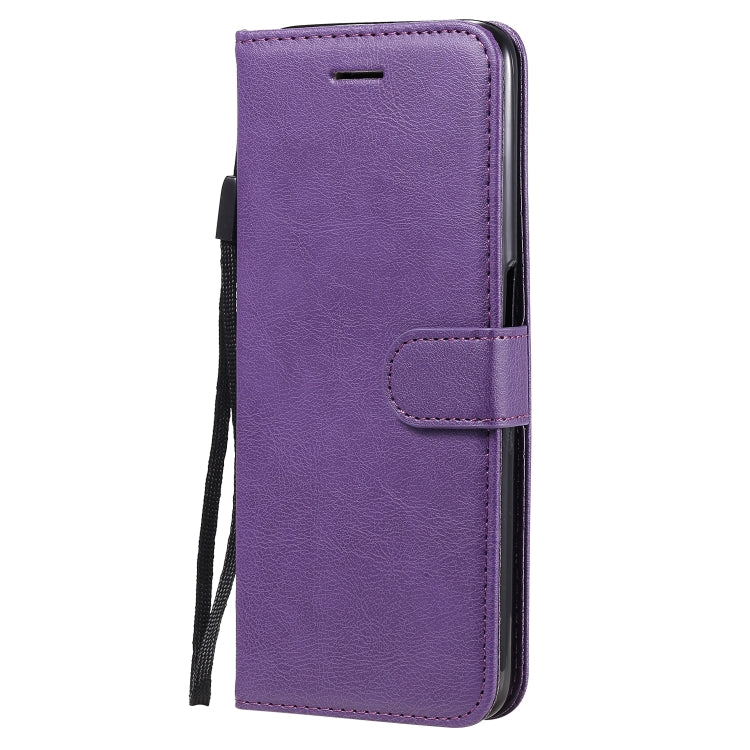 For OPPO Realme 6 Solid Color Horizontal Flip Protective Leather Case with Holder & Card Slots & Wallet & Lanyard