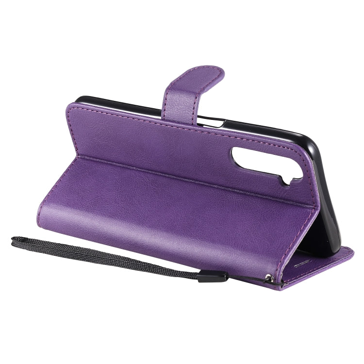 For OPPO Realme 6 Solid Color Horizontal Flip Protective Leather Case with Holder & Card Slots & Wallet & Lanyard