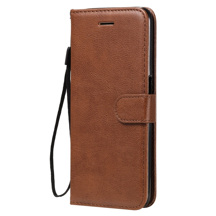 For OPPO Realme 6 Solid Color Horizontal Flip Protective Leather Case with Holder & Card Slots & Wallet & Lanyard