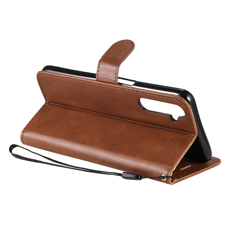 For OPPO Realme 6 Solid Color Horizontal Flip Protective Leather Case with Holder & Card Slots & Wallet & Lanyard