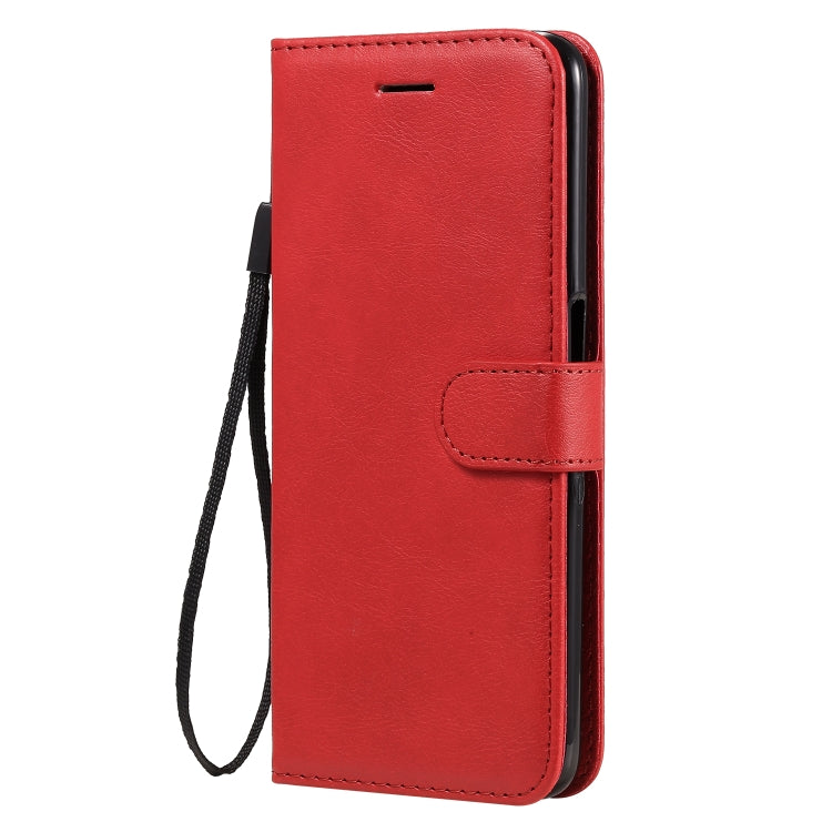 For OPPO Realme 6 Solid Color Horizontal Flip Protective Leather Case with Holder & Card Slots & Wallet & Lanyard