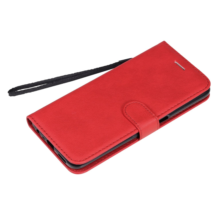 For OPPO Realme 6 Solid Color Horizontal Flip Protective Leather Case with Holder & Card Slots & Wallet & Lanyard
