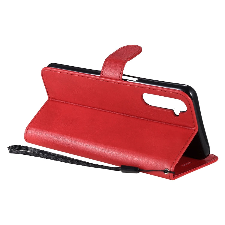 For OPPO Realme 6 Solid Color Horizontal Flip Protective Leather Case with Holder & Card Slots & Wallet & Lanyard