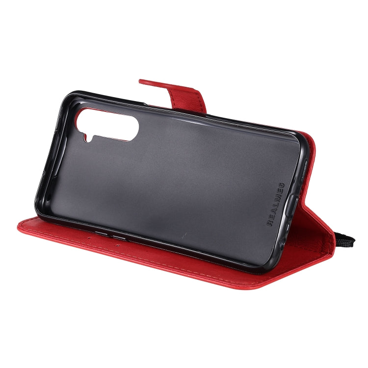 For OPPO Realme 6 Solid Color Horizontal Flip Protective Leather Case with Holder & Card Slots & Wallet & Lanyard