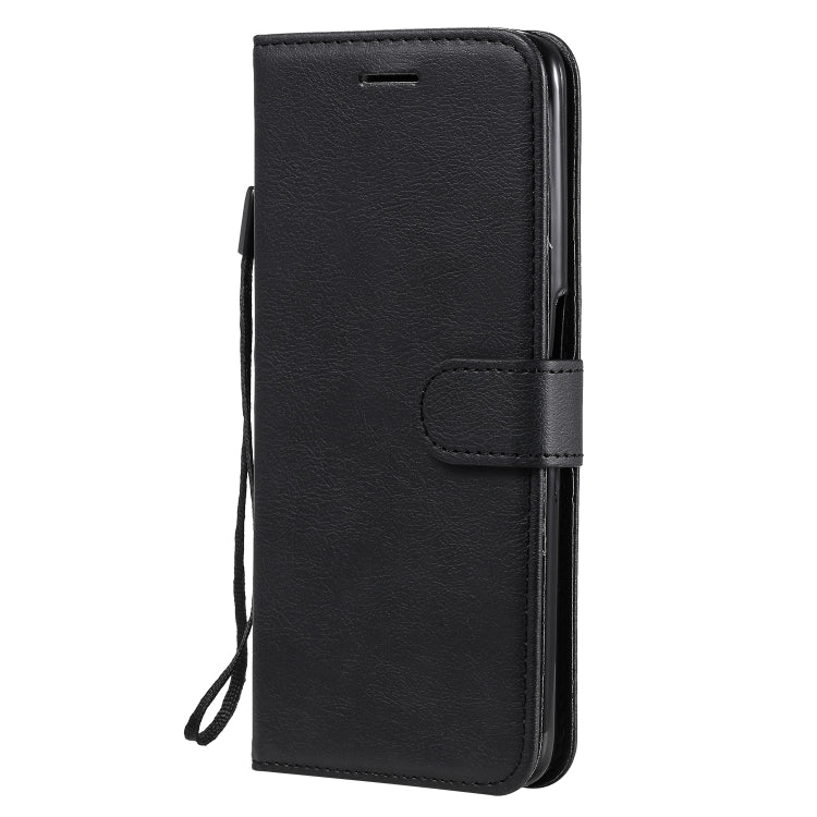 For OPPO Realme 6 Solid Color Horizontal Flip Protective Leather Case with Holder & Card Slots & Wallet & Lanyard