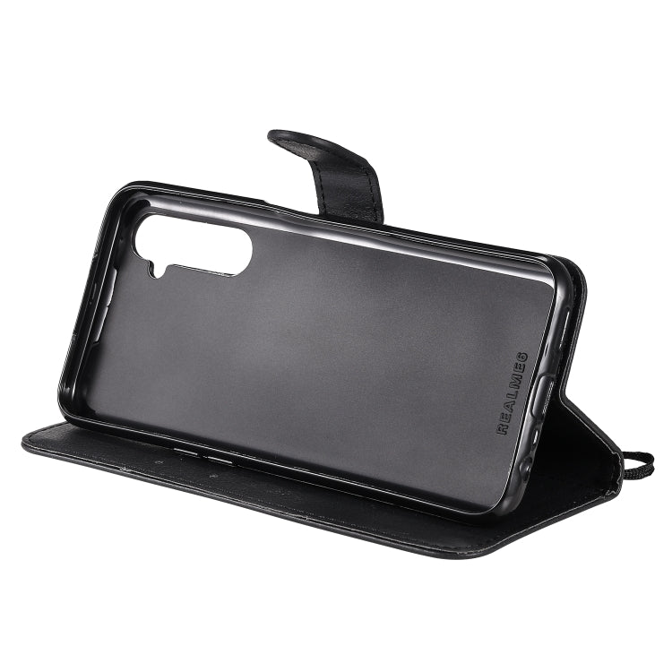 For OPPO Realme 6 Solid Color Horizontal Flip Protective Leather Case with Holder & Card Slots & Wallet & Lanyard