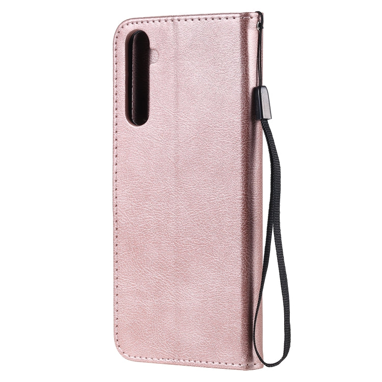 For OPPO Realme 6 Solid Color Horizontal Flip Protective Leather Case with Holder & Card Slots & Wallet & Lanyard