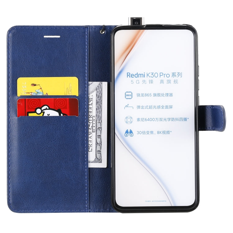 For Xiaomi Redmi K30 Pro Solid Color Horizontal Flip Protective Leather Case with Holder & Card Slots & Wallet & Lanyard