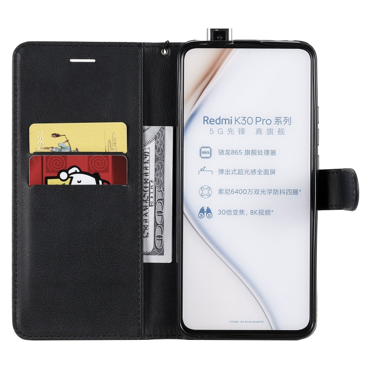 For Xiaomi Redmi K30 Pro Solid Color Horizontal Flip Protective Leather Case with Holder & Card Slots & Wallet & Lanyard