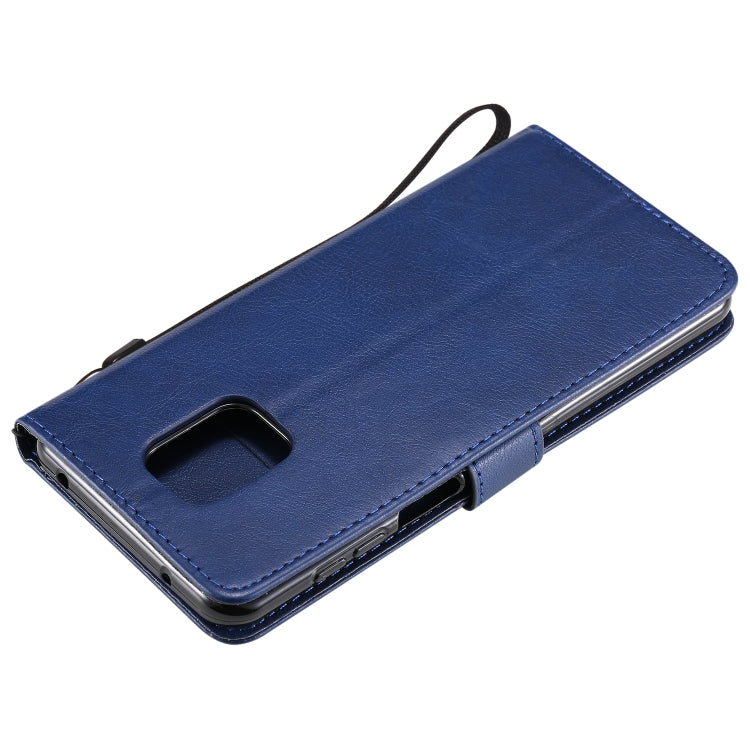 For Xiaomi Redmi Note 9S / Note 9 Pro Solid Color Horizontal Flip Protective Leather Case with Holder & Card Slots & Wallet & Lanyard