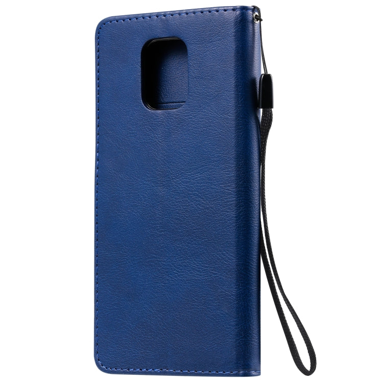 For Xiaomi Redmi Note 9S / Note 9 Pro Solid Color Horizontal Flip Protective Leather Case with Holder & Card Slots & Wallet & Lanyard